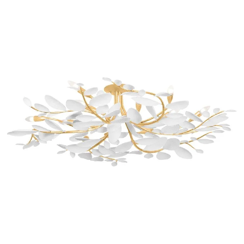 Track lighting with frosted glass shadesMarabec 12-Light Semi Flush