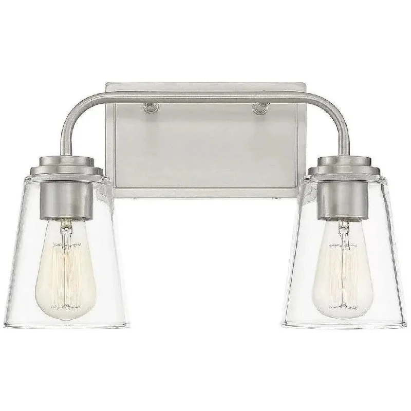 Track lighting with multiple heads for flexibilityMeridian Two Light Bath Bar