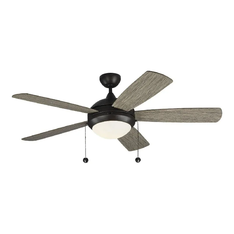 Track lighting with clear glass shadesDiscus Classic 52" Ceiling Fan