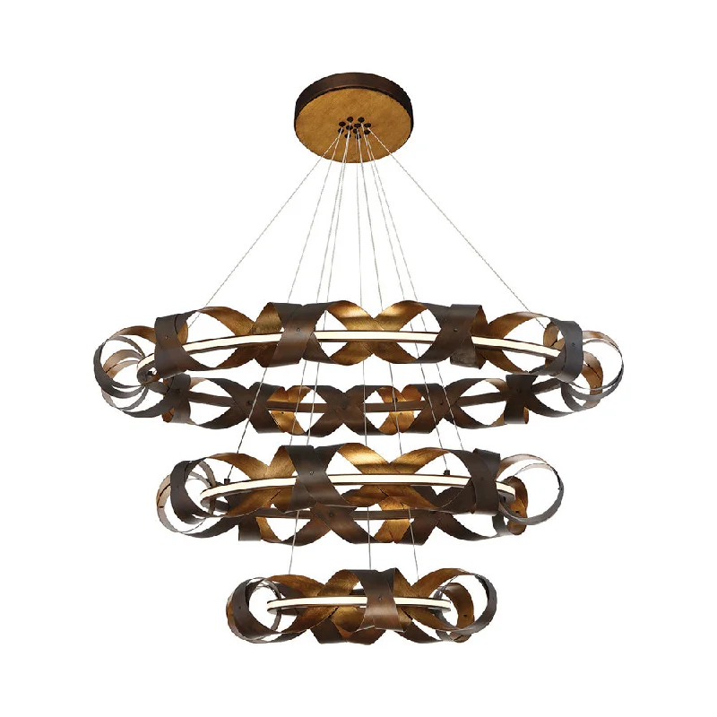Rustic track lighting for farmhouse decorBanderia LED Multi Tier Chandelier
