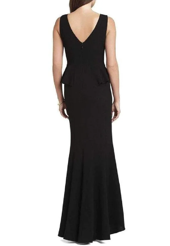 Black Silvia Peplum Lace Insert Gown