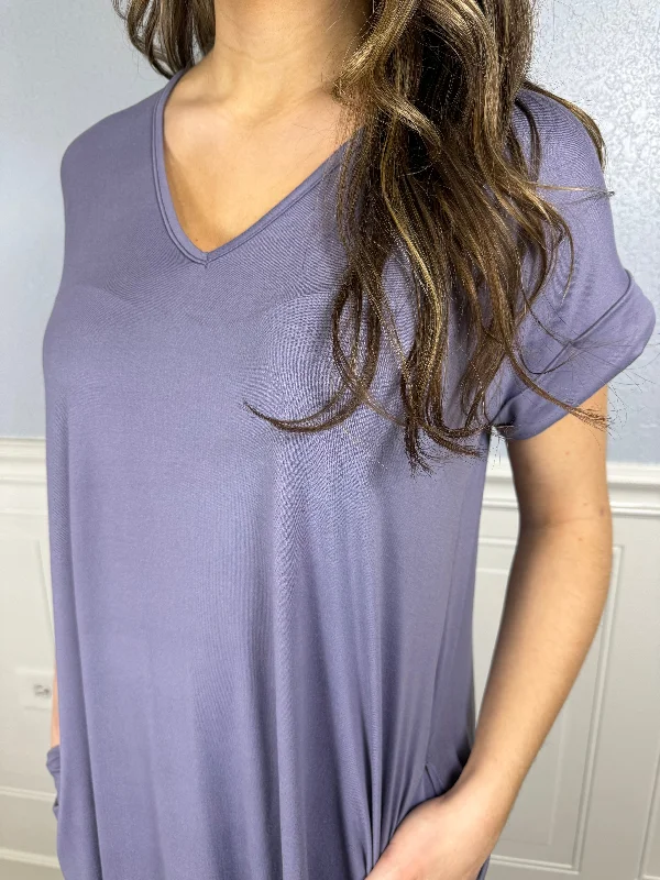 Dusty lavender tshirt maxi