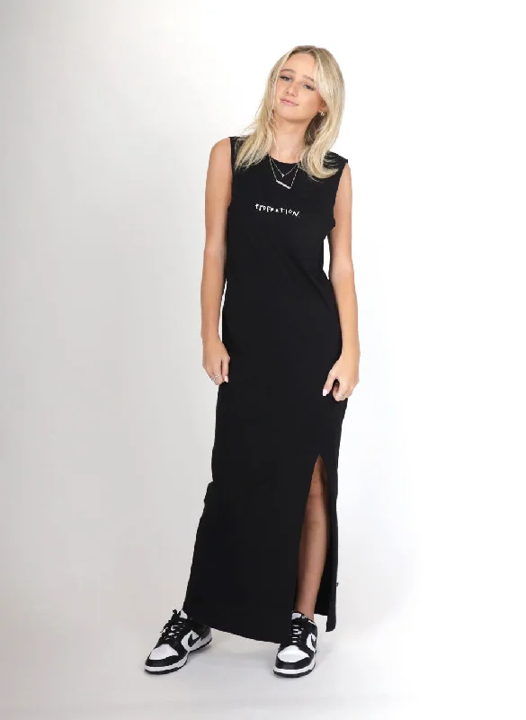 Federation Mimi Maxi Drawn Dress Black