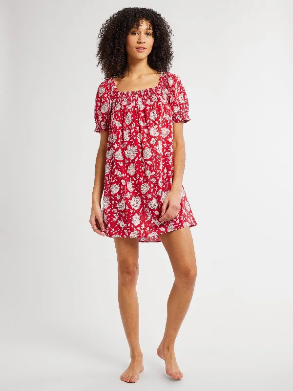 Jane Dress in Red Zinnia