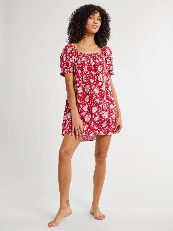 Jane Dress in Red Zinnia