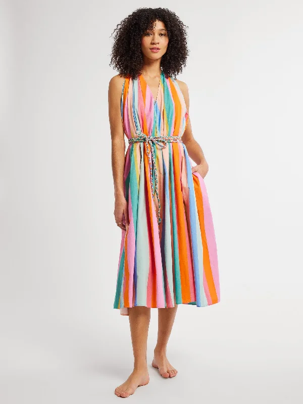 Marilyn Dress in Confetti Stripe