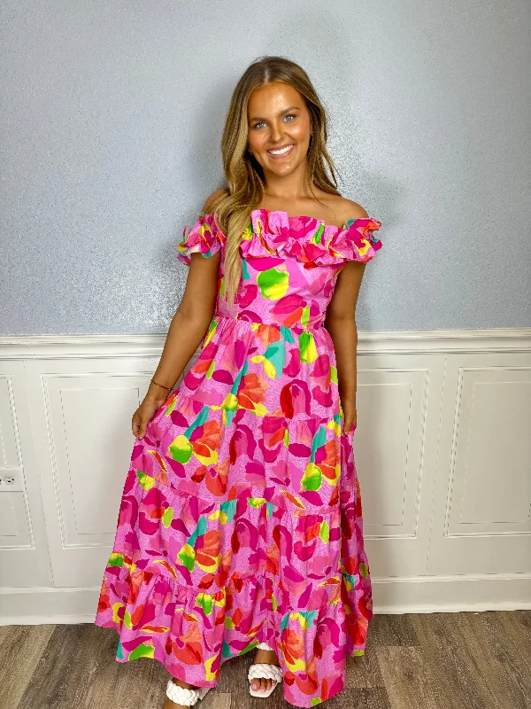 Mixed bright colors maxi