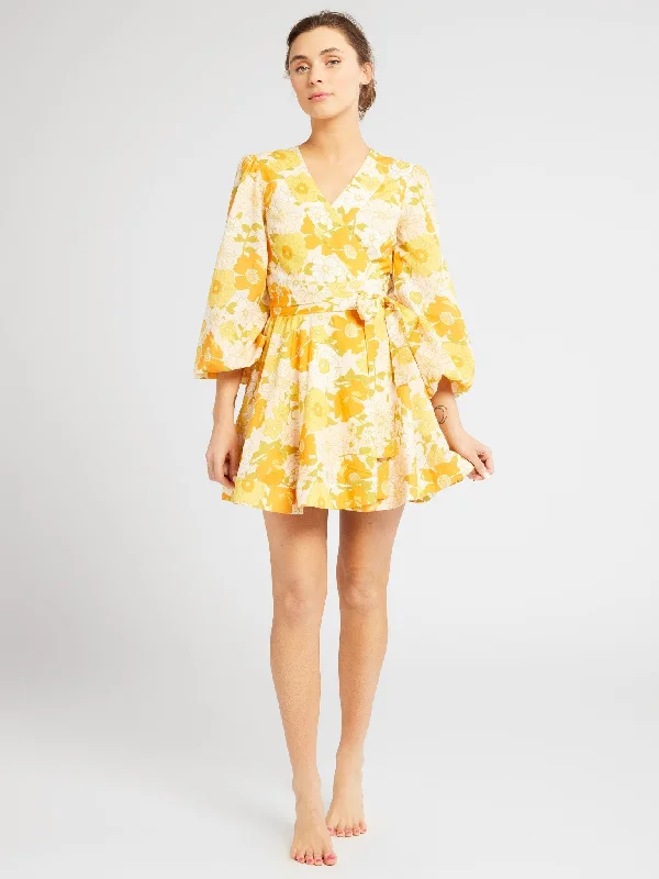 Nan Wrap Dress in Retro Floral