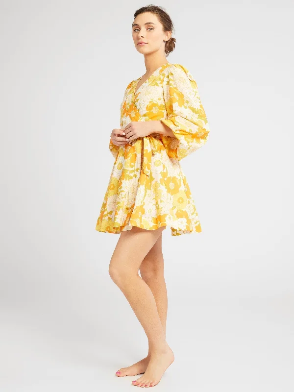 Nan Wrap Dress in Retro Floral