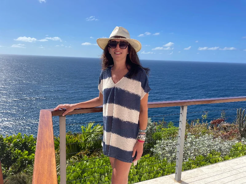 Navy and Cream Striped Tunic