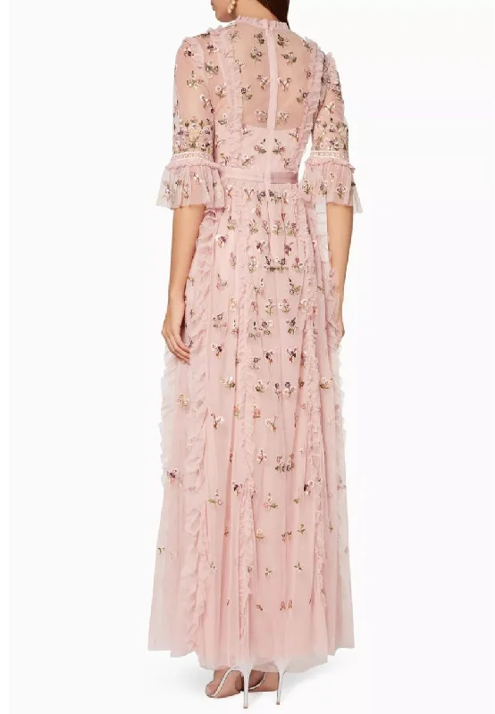 Blush Rococo Ditsy Embellished Gown