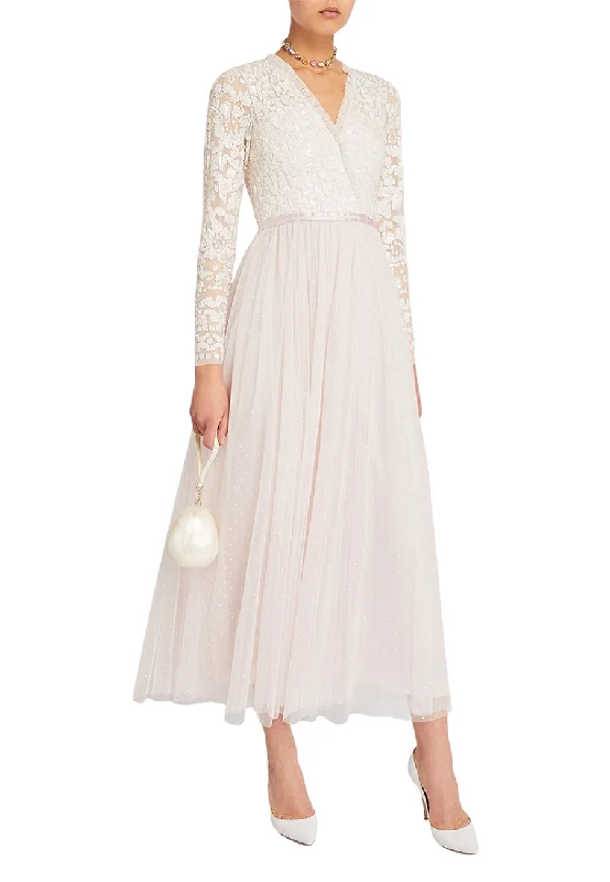 Blush V Neck Tempest Bodice Gown