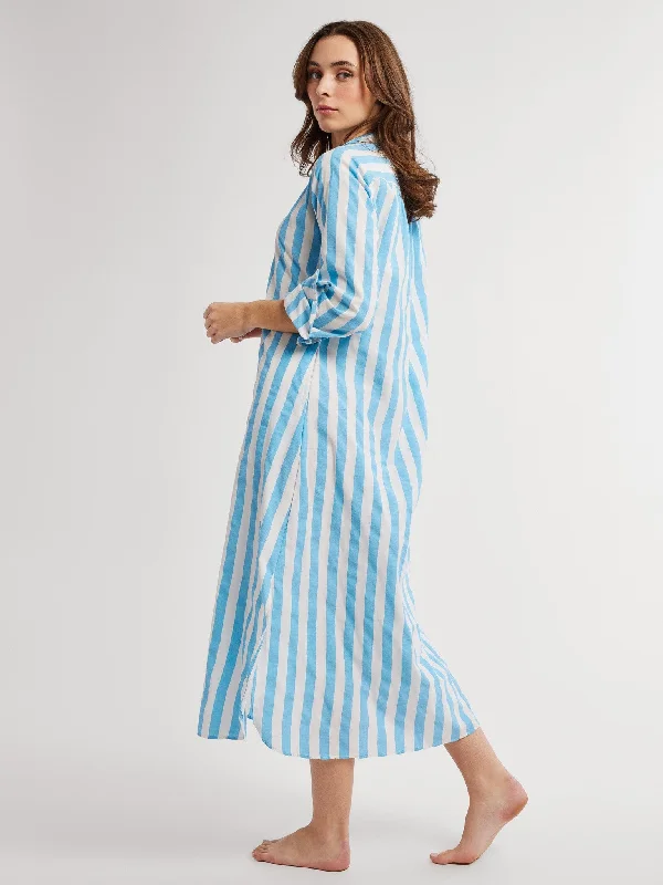 Sadie Caftan in Atoll Stripe