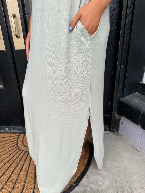 Sage maxi dress