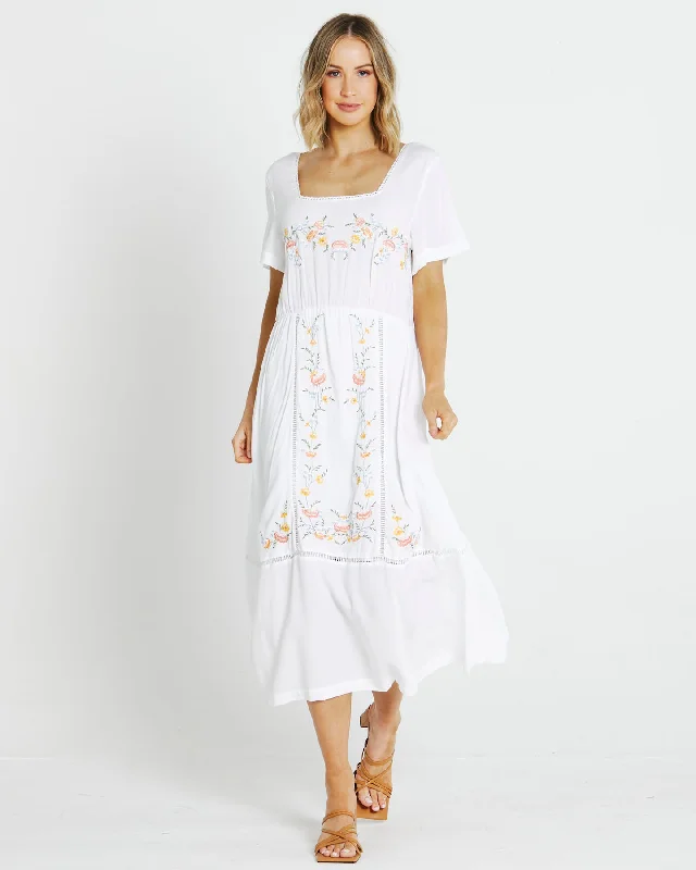 Sass Olivia Dress White