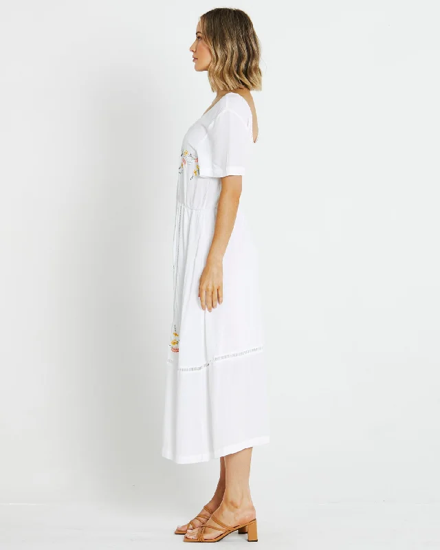 Sass Olivia Dress White