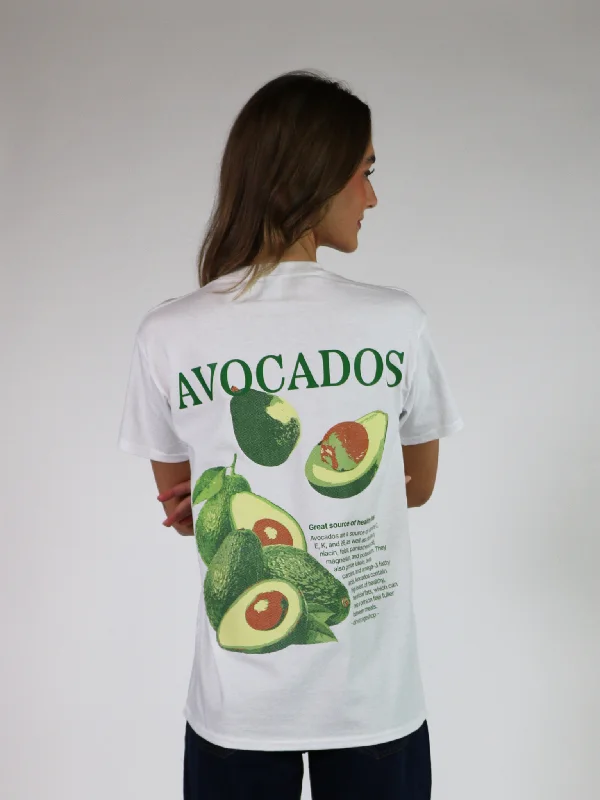 AVOCADOS (rygprint) T-SHIRT - HVID