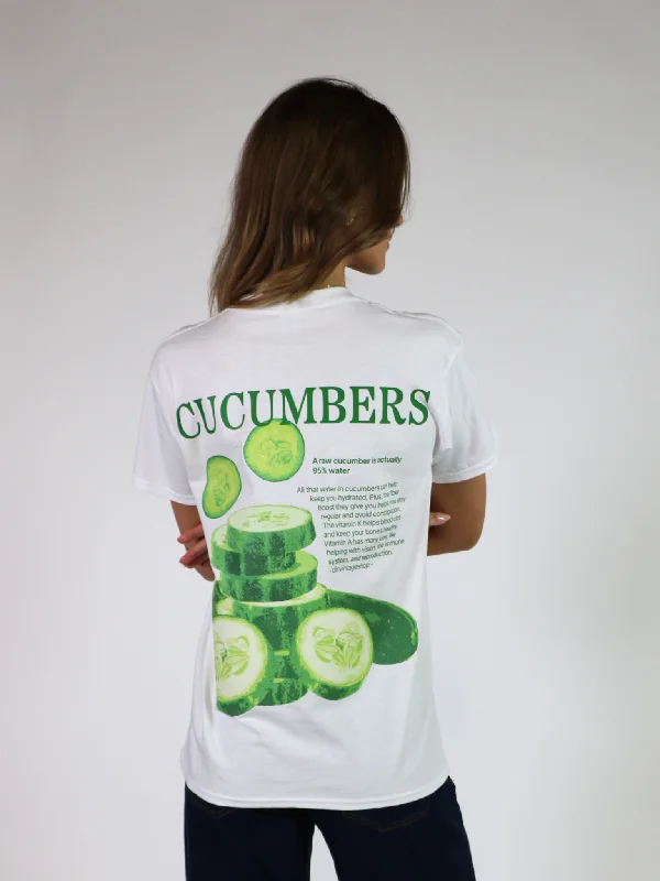 CUCUMBERS (rygprint) T-SHIRT - HVID