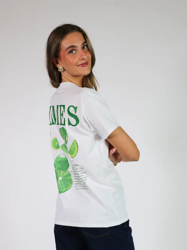 LIMES (rygprint) T-SHIRT - HVID