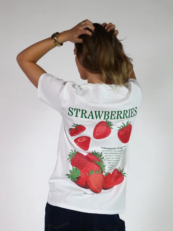 STRAWBERRIES (rygprint) T-SHIRT - HVID