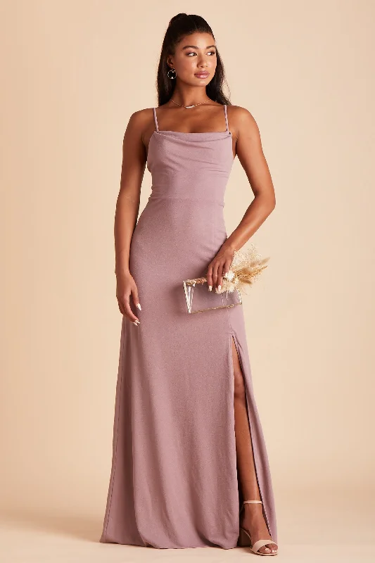 Ash Crepe Dress - Dark Mauve