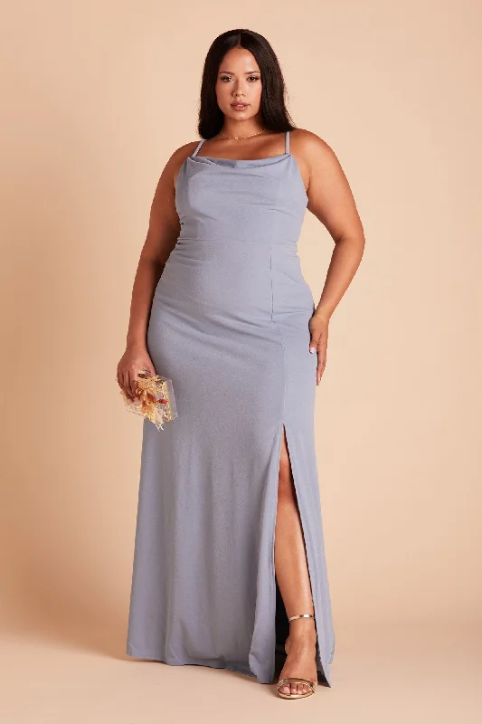 Ash Crepe Dress - Dusty Blue