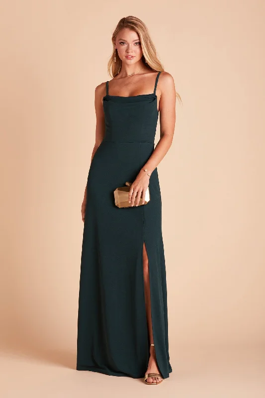 Ash Crepe Dress - Emerald