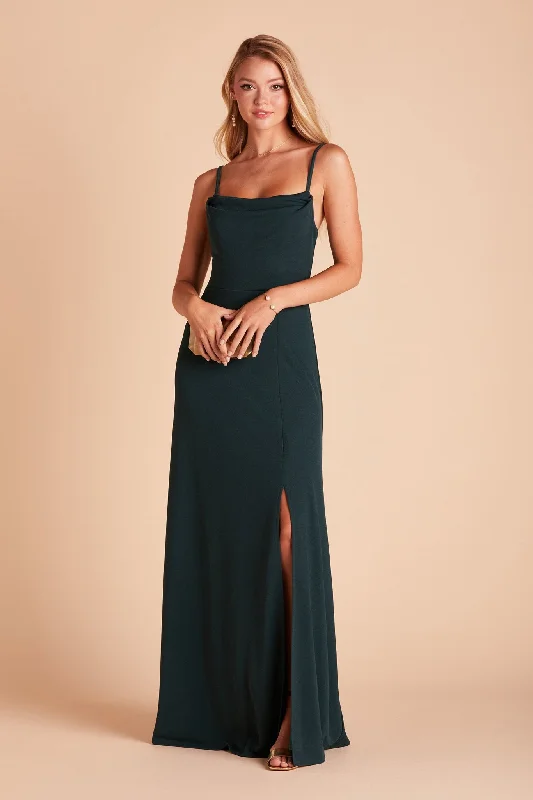 Ash Crepe Dress - Emerald