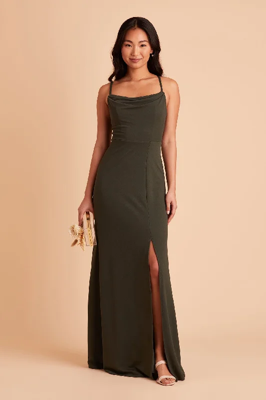 Ash Crepe Dress - Olive