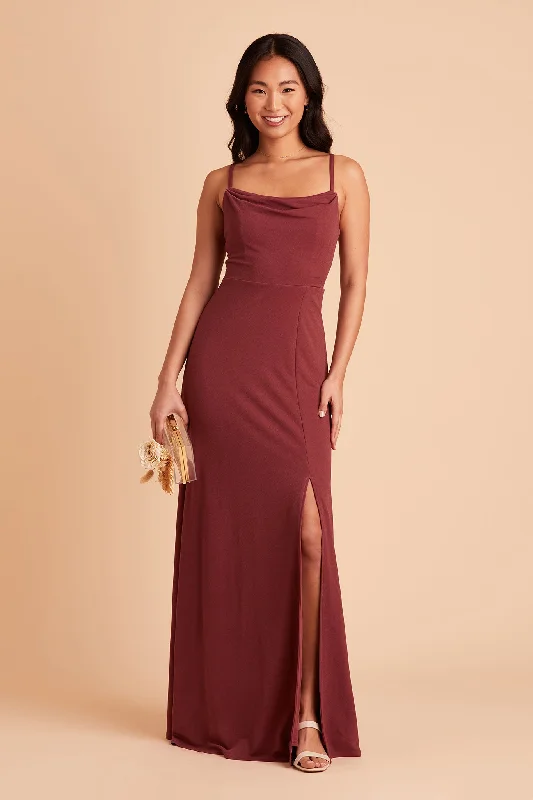 Ash Crepe Dress - Rosewood