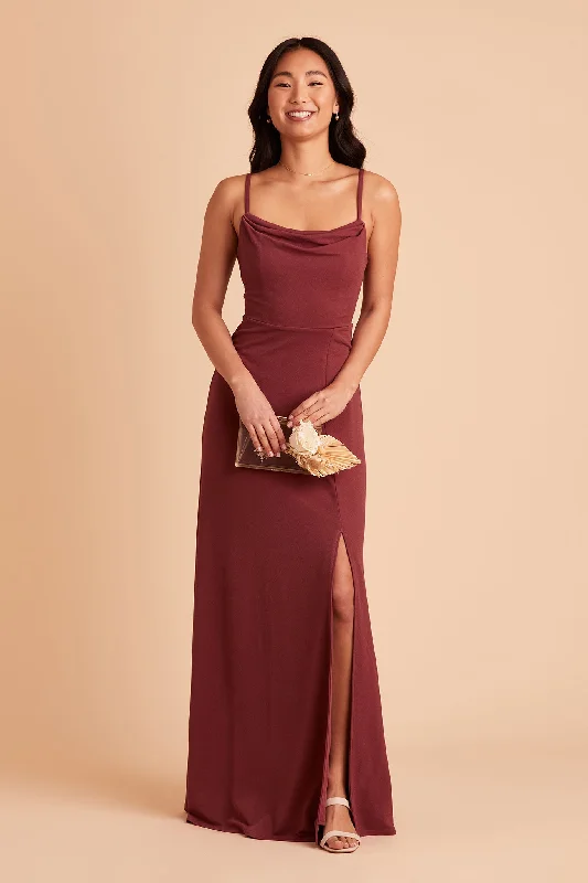 Ash Crepe Dress - Rosewood