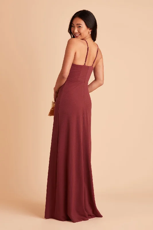 Ash Crepe Dress - Rosewood