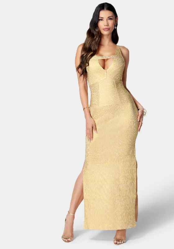 Bandage Open Back Gown