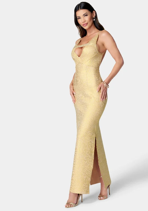 Bandage Open Back Gown