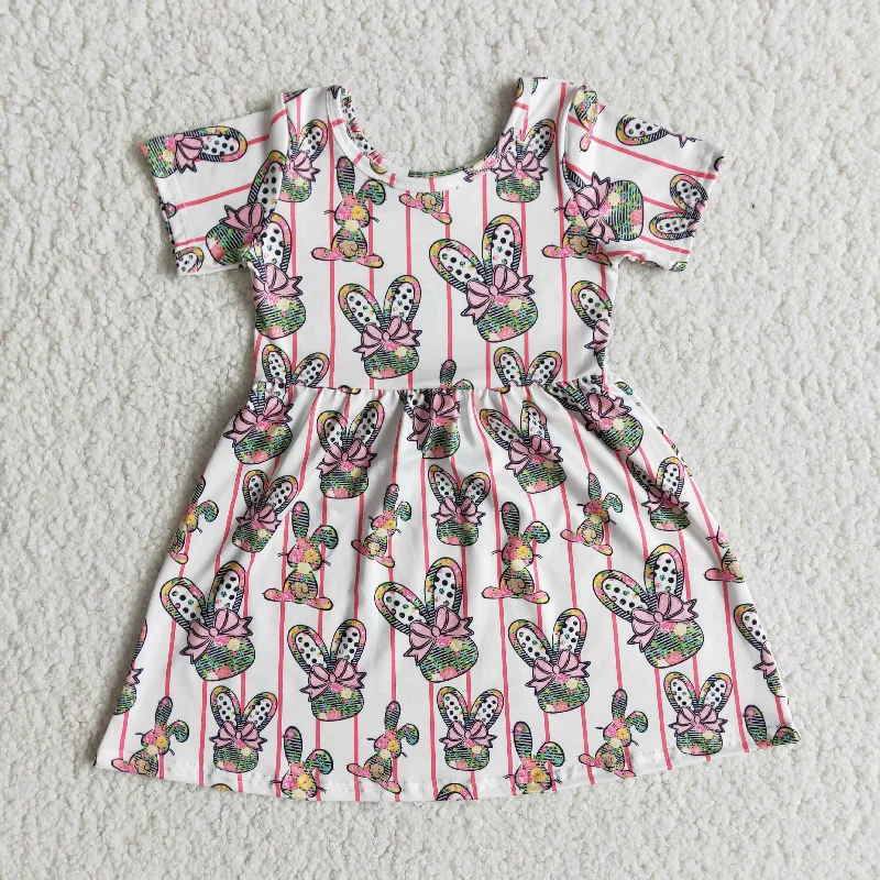 Easter Rabbit Short sleeve Dresses