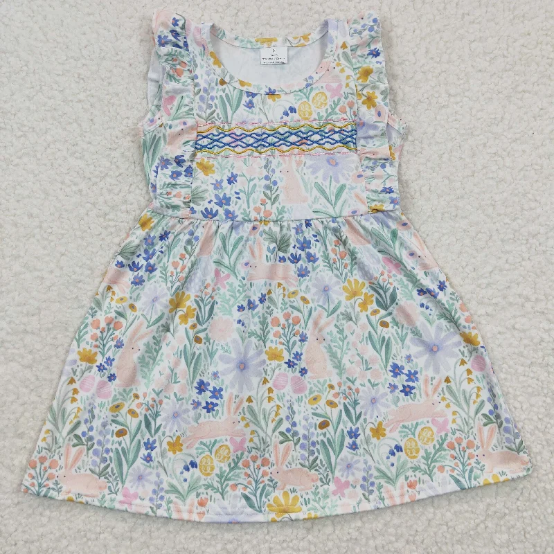 blue floral embroidery dress GSD0272