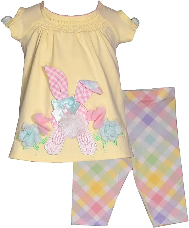 Bonnie Jean Baby Girls Easter Bunny Capri Pant Set