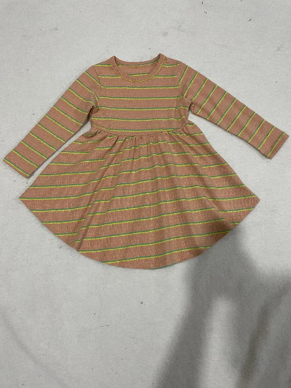 Brown Stripe 100% Cotton Long sleeve Dresses