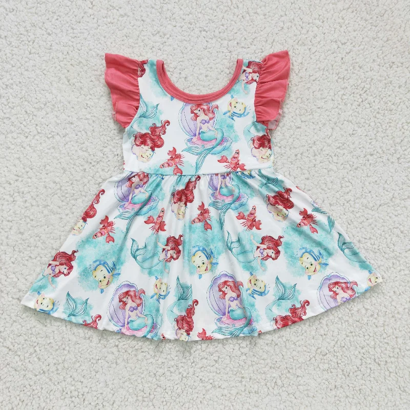 Cartoon princess flutter sleeve Dress GSD0173