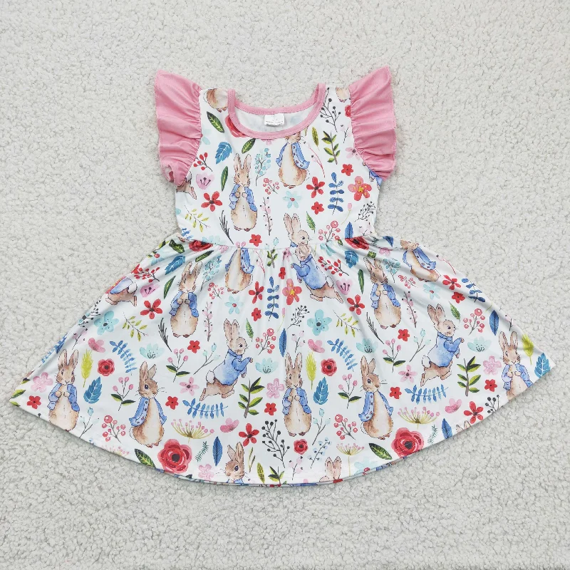 Easter Bunny flutter sleeve Dress GSD0229