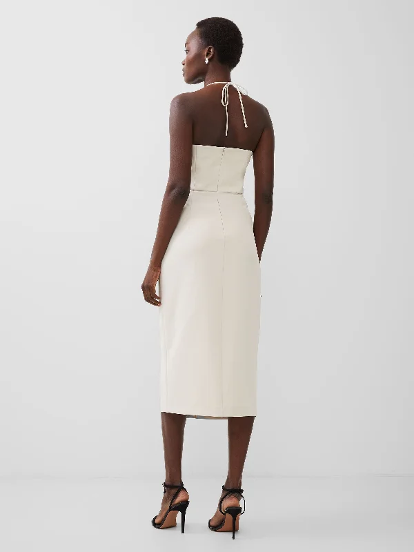 Echo Crepe Halterneck Midi Dress