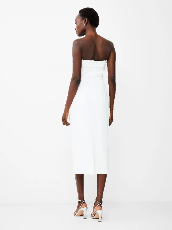 Echo Crepe Strapless Midi Dress