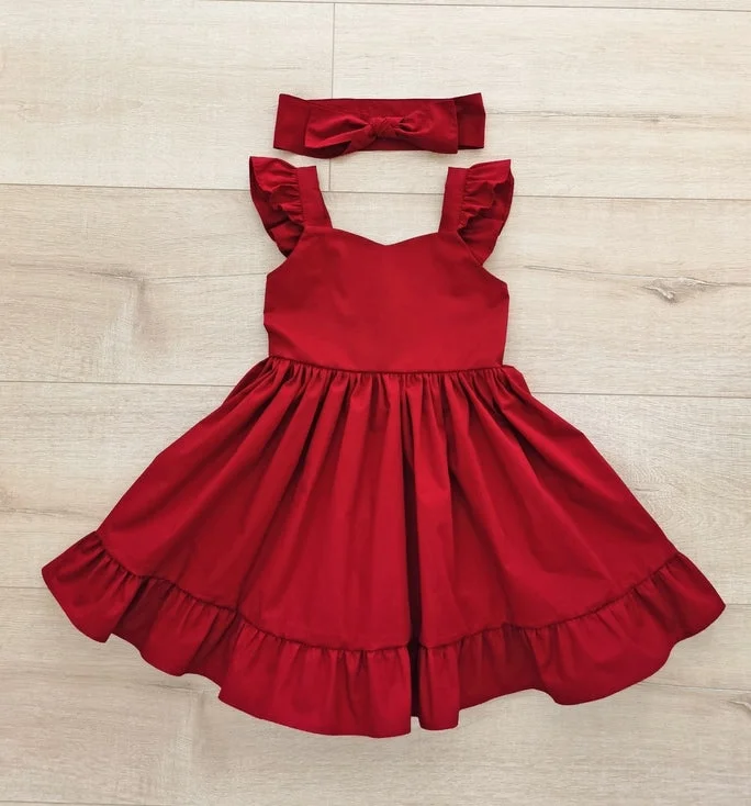 Faith Girls Red Christmas Dress