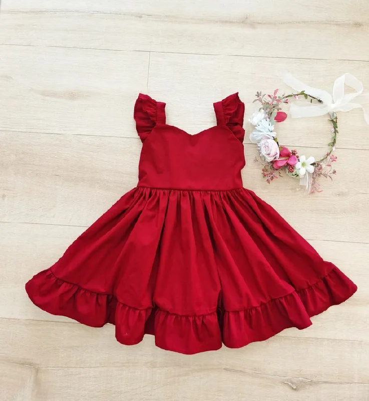 Faith Girls Red Christmas Dress