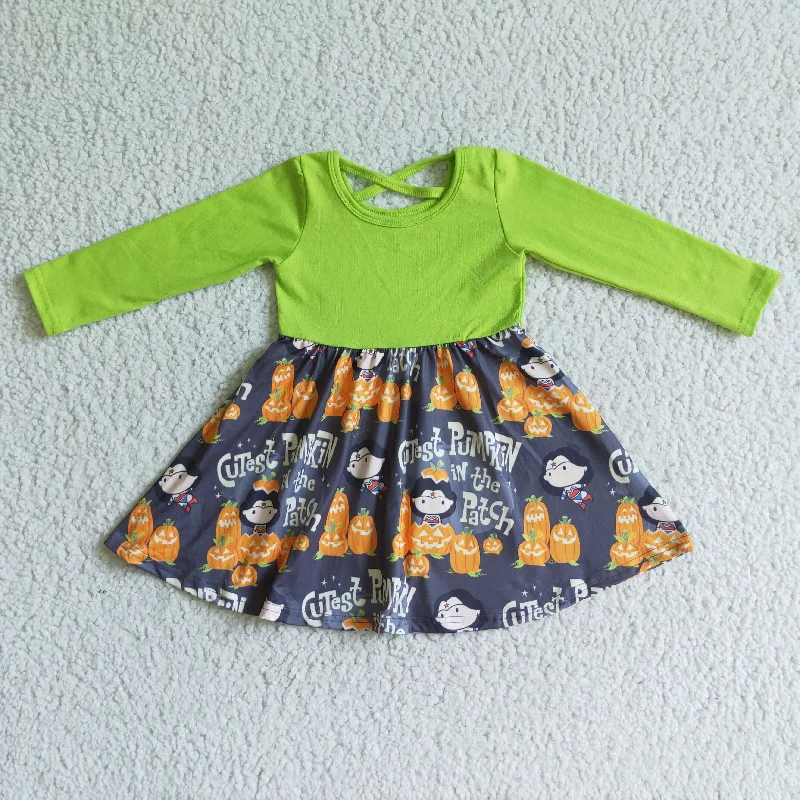 Fall Pumpkin Cartoon Dress GLD0079