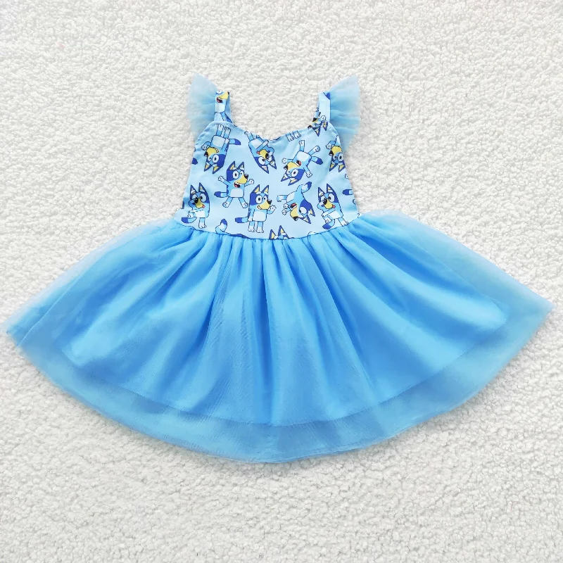 girls cartoon gauze dress GSD0334