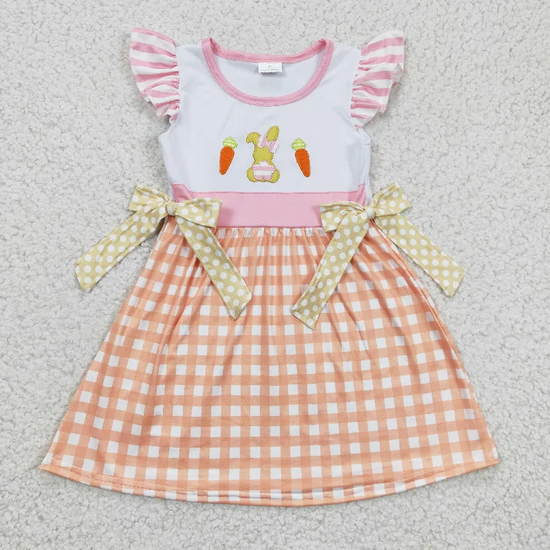 girls cute rabbit & carrot embroidered Dress GSD0163