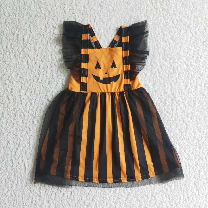 Halloween pumpkin gauze dress GSD0138