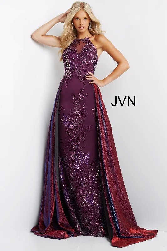 Jovani 07379 Embellished Backless Long Prom Dress