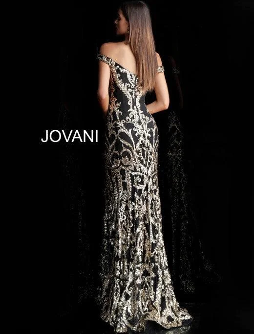 Jovani 63349 Long Formal Off Shoulder Prom Dress